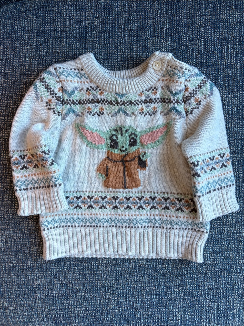 Baby Gap x Star Wars "The Child" (Baby Yoda) Fair Isle Sweater (3-6month)